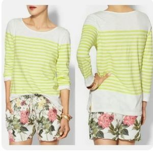 Joie Abina green striped sweater
